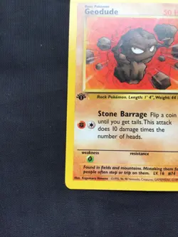 Pokemon Cards: Fossil 1st Edition Common: Geodude 47/62 - Image 5