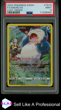 FA/ SNORLAX POKEMON TG10 2022 LOST ORIGIN HOLO ENGLISCH PSA 9 - Image 1