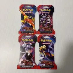Destined Rivals Sleeved Booster Pack Art Set (4) SV10 Pokemon TCG Sealed - Image 1