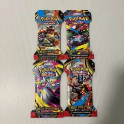 4x Pokemon TCG Mega Evolution Base Set Sleeved Packs BRAND NEW Art Set - Image 1
