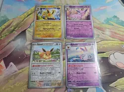 Pokemon TCG Lot Prismatic Evolutions Reverse Holos Eevee Jolteon Espeon Sylveon - Image 1