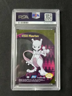 Mewtwo Pokemon 2000 Topps TV Animation Clear Cards English #PC5 PSA 10 - Image 2