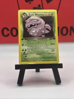 Dark Weezing 31/82 Team Rocket WOTC 1st Edition Pokemon TCG Regular Rare 1999 MP - Image 2