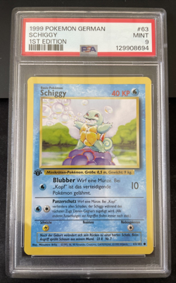 1999 Pokemon Deutsch Schiggy 1st. Edition Base Set 63/102 PSA 9 Squirtle - Image 1