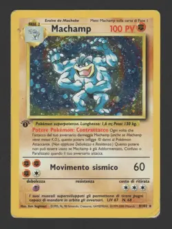 Machamp Holo Set Base 1ª Edizione 8/102 ITA - Carta Pokemon Rara Olografica - Image 1