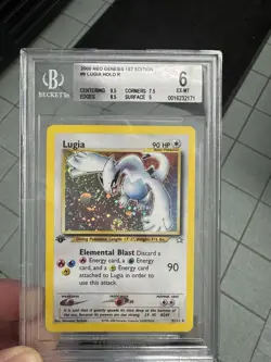 Pokemon TCG Lugia Neo Genesis 1st Edition Holo Rare SWIRL! - Image 1