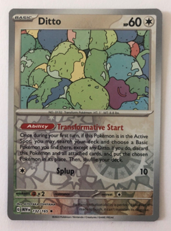 Ditto 132/165 - Pokemon TCG Scarlet & Violet (2023) - Near Mint - Holo Rare - Image 1