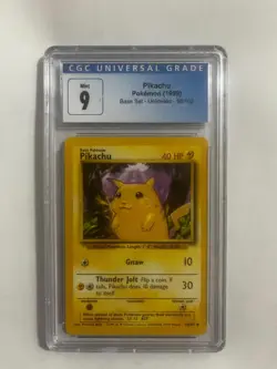 Pikachu 58/102 Yellow Cheeks Unlimited Base Set CGC 9 - Image 1