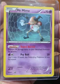Carte Pokemon M. Mime 47/116 Rare Glaciation Plasma Noir & Blanc Francais Exc - Image 1