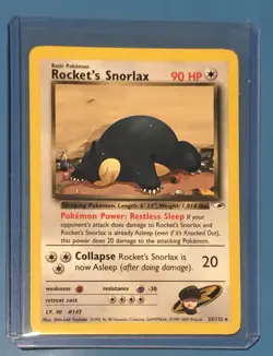 2000 Pokemon Gym Heroes Rocket's Snorlax #33 - Image 1