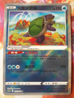Pokemon Radiant Blastoise Holo 015/066 K cs5.5C Chinese Exclusive Art MP-LP - Image 1