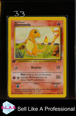 GLUMANDA POKEMON 46/102 1999 BASE SET HOLO 1ST EDITION GERMAN - Image 1
