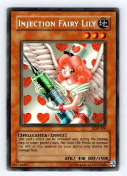 Yugioh Injection Fairy Lily LOD-100 Secret Rare - VLP-NM 💎 - Image 1