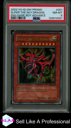 SLIFER THE SKY DRAGON ENG.GAME BOY ADVANCE YU-GI-OH! PROMO 2003 001 PSA 8 - Image 1