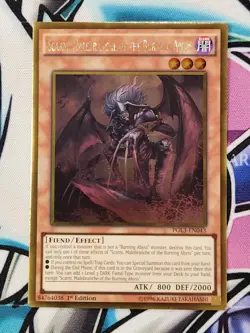 Yugioh Scarm, Malebranche of the Burning Abyss PGL3-EN043 Gold Rare 1st Edition - Image 1