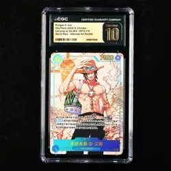CGC 10 PRISTINE 2025 One Piece CHN Portgas D. Ace OP13-119 SEC (AltArt Parallel) - Image 1