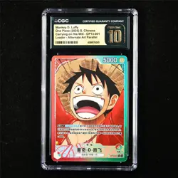 CGC 10 PRISTINE 2025 One Piece CHN Monkey D.Luffy OP13-001 L(Alt Art Parallel) - Image 1
