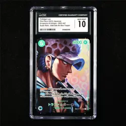 CGC 10 GEM MINT 2023 One Piece JPN Trafalgar Law OP01-047 Super Rare - Image 1