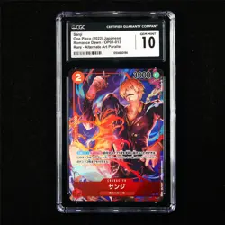 CGC 10 GEM MINT 2022 One Piece JPN Sanji OP01-013 R (Alt Art Parallel) - Image 1