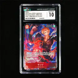 CGC 10 GEM MINT 2022 One Piece JPN Sanji OP01-013 R (Alt Art Parallel) - Image 2