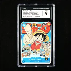 CGC 9 MINT 2023 One Piece JPN Monkey D. Luffy P-033 P - Image 1