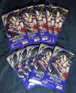 Lot Of 10 One Piece TCG The Azure Sea's Seven Sleeved Booster OP-14 EB04 English - Image 1