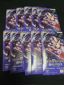 Lot Of 10 One Piece TCG The Azure Sea's Seven Sleeved Booster OP-14 EB04 English - Image 1