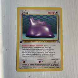 Ditto 1st Edition 18/62 - Fossil Set- 1999 Pokemon TCG Non-holo LP - Image 3