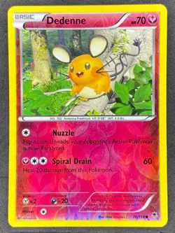 Pokemon Dedenne Reverse Holo 70/119 PHF Phantom Forces LP - Image 1