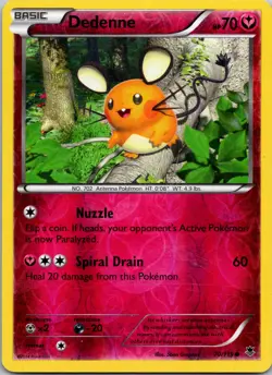 Dedenne 70/119 XY - Phantom Forces LP Reverse Holo Pokemon TCG - Image 1