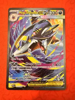 Mega Sharpedo Ex 127/094 - Special Illustration SIR Pokemon Phantasmal Flames NM - Image 1