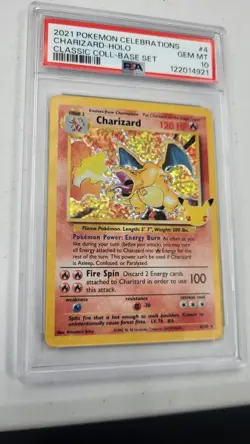 2021 POKEMON CELEBRATIONS CHARIZARD CLASSIC COLLECTION HOLO #4 PSA 10 - Image 1