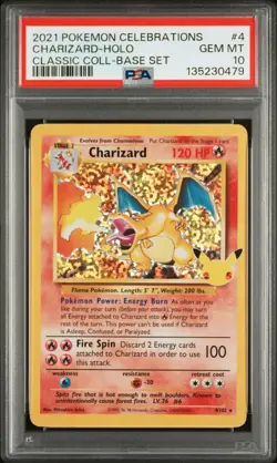 2021 POKEMON CELEBRATIONS CLASSIC COLLECTION #4 CHARIZARD-HOLO PSA 10 - Image 1