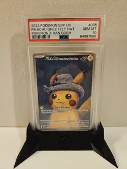 Pikachu with Grey Felt Hat PSA 10 Pokemon Van Gogh SVP EN-SV 085 - Image 1
