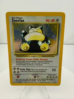 Pokemon Snorlax Holo Rare Error 11/64 Jungle Set 1999 No Symbol - WOTC Card - NM - Image 1
