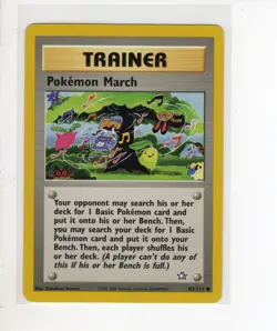 POKEMON MARCH TRAINER NEO GENESIS SET POKEMON CARD 102/111 MP - Image 1