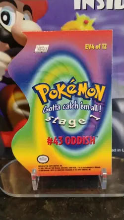 ODDISH Stage 1 POKEMON Embossed EV4 of 12 Die-Cut 2000 Trading Card #43 - Image 2