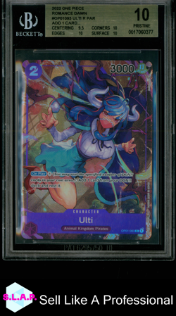 ULTI R PAR/"ADD 1 CARD..." 2022 ONE PIECE ROMANCE DAWN PRE ERRATA OP01093 BGS 10 - Image 1