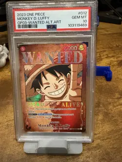 Monkey.D Luffy Wanted Poster ST01-012 Pillars of Strength One Piece Card PSA 10 - Image 1