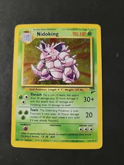 HP/ Wrinkle 1999-2000 Pokemon Nidoking Holo Base Set 2 Card 11/130 Rare - Image 1