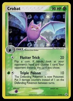 Pokemon Card - Crobat Hidden Legends 3/101 Reverse Holo Rare - Image 1