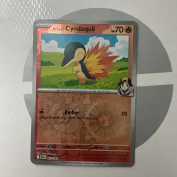 Pokemon Ethan's Cyndaquil Reverse Holo Card 032/182 Destined Rivals - Image 1