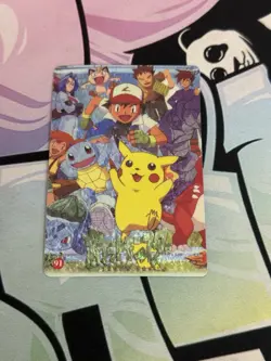 Pokemon Pocket Monsters Vintage Vending Prism Sticker Card #91 Pikachu & Friends - Image 1