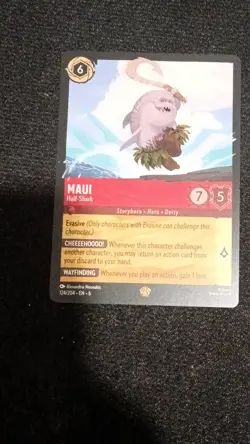 disney lorcana tcg maui half-shark 124/204 character 7 power 6 cost en card - Image 1