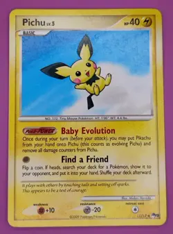 Pichu 011/017 POP Series 9 Regular Finish Mid-Era Pokemon Card - Image 1