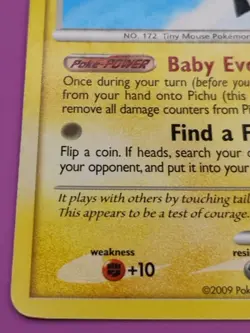 Pichu 011/017 POP Series 9 Regular Finish Mid-Era Pokemon Card - Image 5