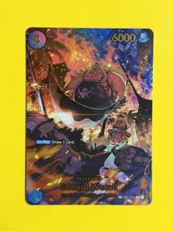 Edward Weevil SP R EB01-023 THE AZURE SEA'S SEVEN ONE PIECE Card ENGLISH OP14 - Image 1