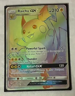 Pokemon TCG Raichu GX Shining Legends Holo Card 75/73 Secret Rare - Image 2