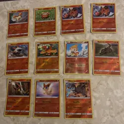 Lot 11 Pokemon Fire Reverse Holo Cards Salazzle SM Dragon Majesty Torracat NM - Image 1