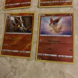 Lot 11 Pokemon Fire Reverse Holo Cards Salazzle SM Dragon Majesty Torracat NM - Image 3